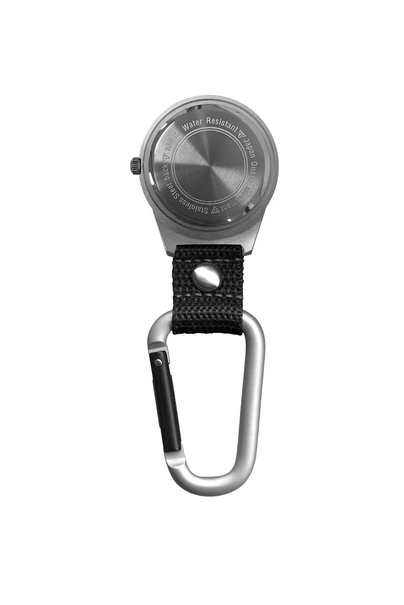 Alum Backpacker - Silver Case Black Dial