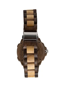 Wood Spider Midsize - Walnut Case.Maple Dial. Walnut/Maple Band