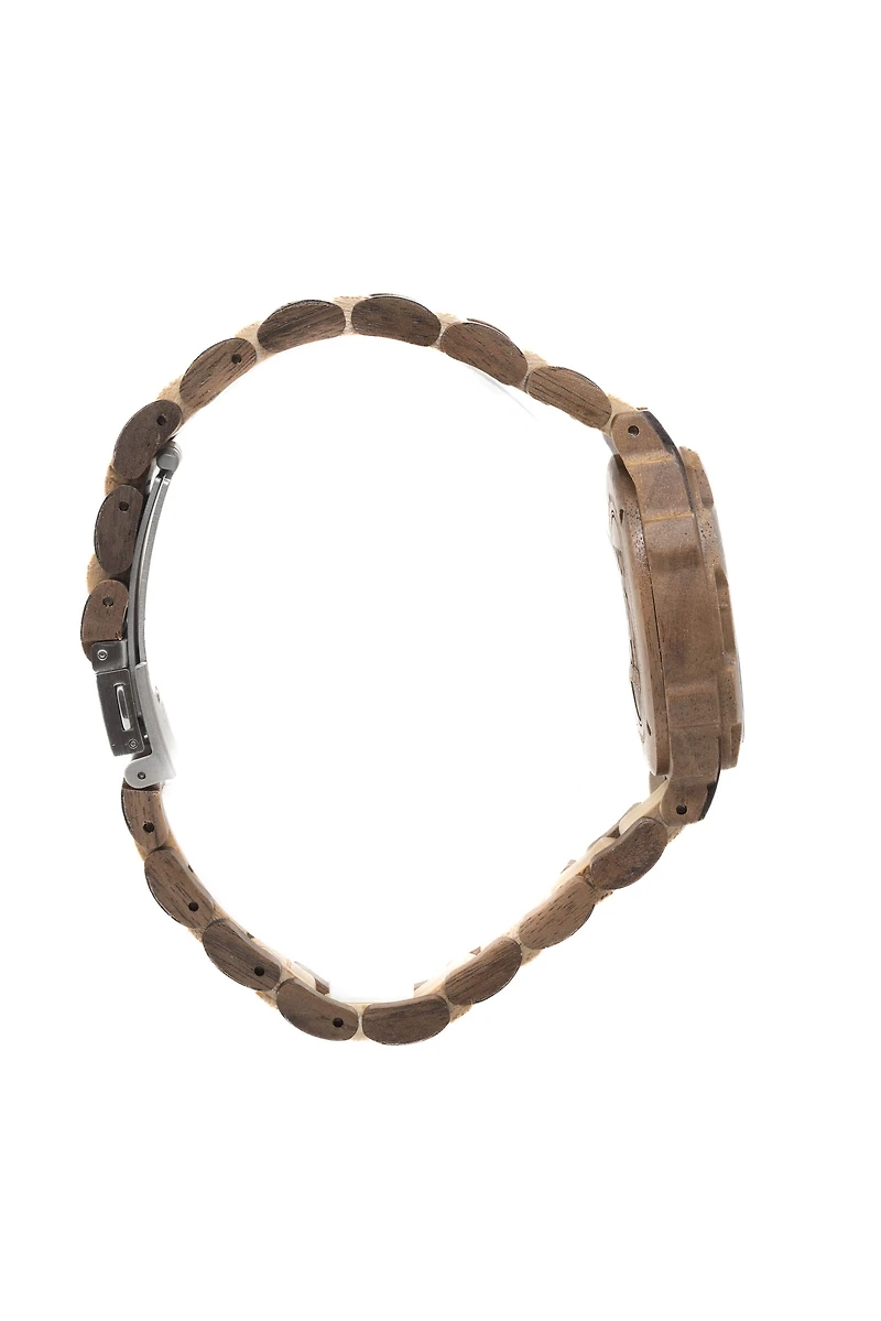 Wood Spider Midsize - Walnut Case.Maple Dial. Walnut/Maple Band
