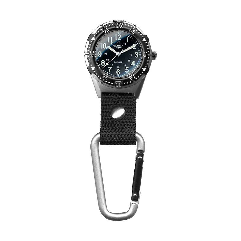 Aluminum Backpacker - Silver Case Black Dial