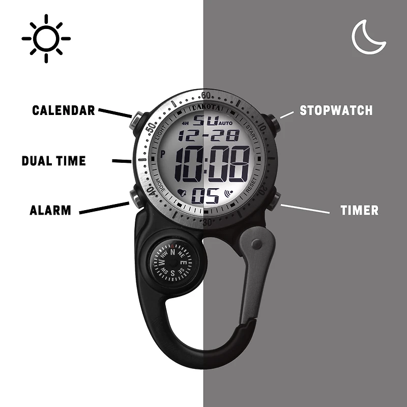Digiclip - Black Case Silver Bezel