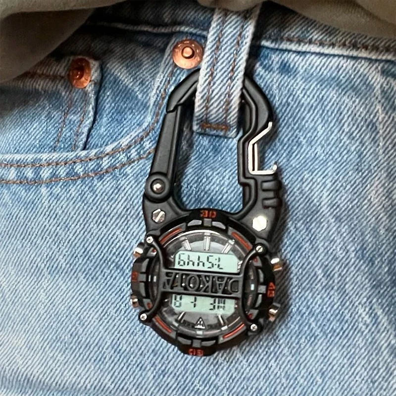 Digital Cage Clip Bottle Opener / Black Case - Orange Accents