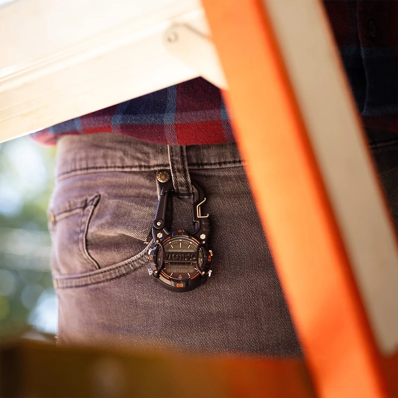 Digital Cage Clip Bottle Opener / Black Case - Orange Accents