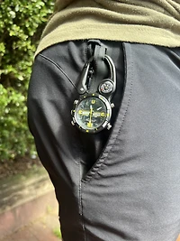 Ana Digi Miniclip - Black Case with Black/Yellow Dial and Reverse LCD