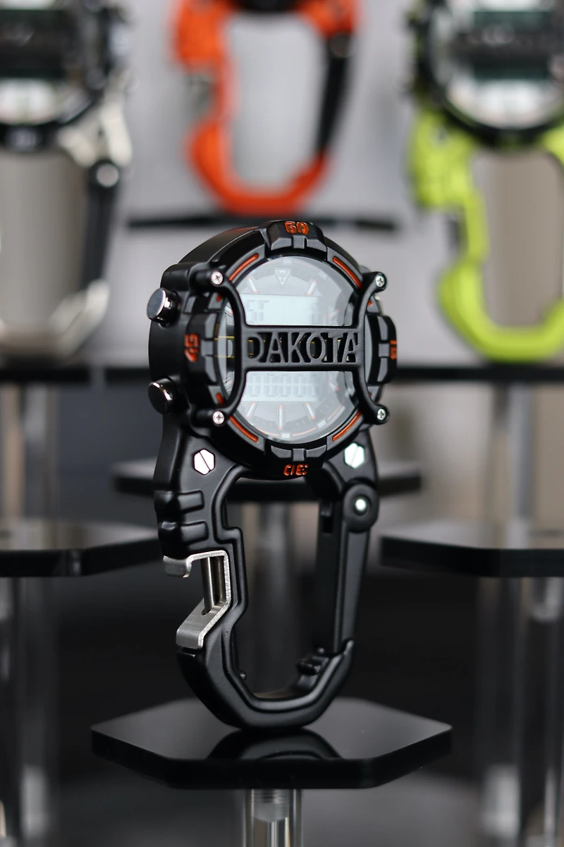 Digi Cage Clip / Black Case - Orange Accents