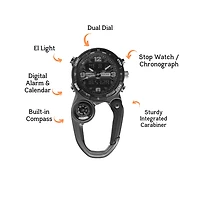 Ana Digi Miniclip - Orange Case with Black/Orange Dial and Reverse LCD