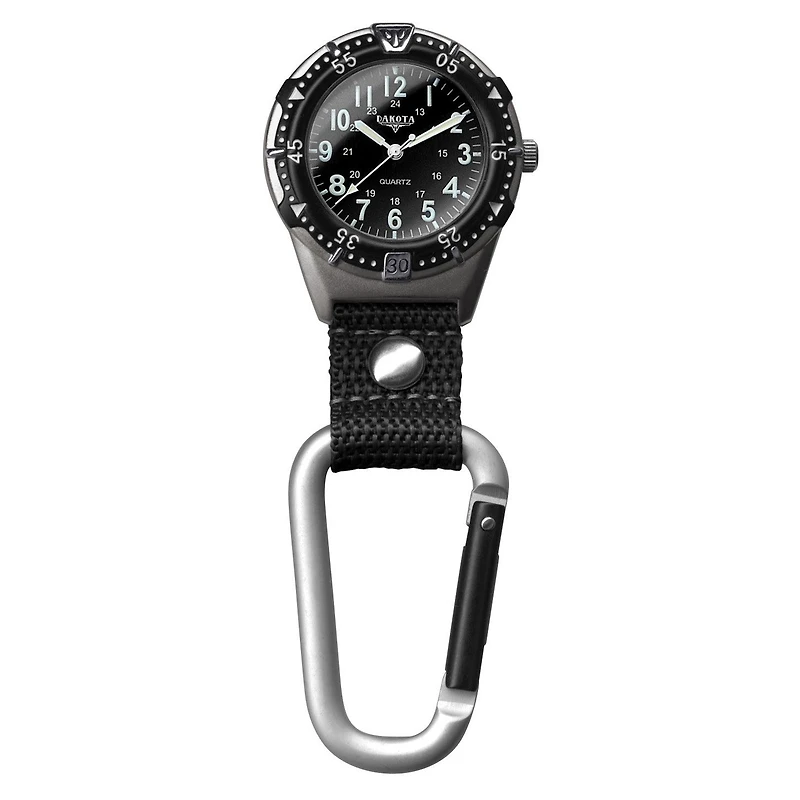 Alum Backpacker - Silver Case Black Dial