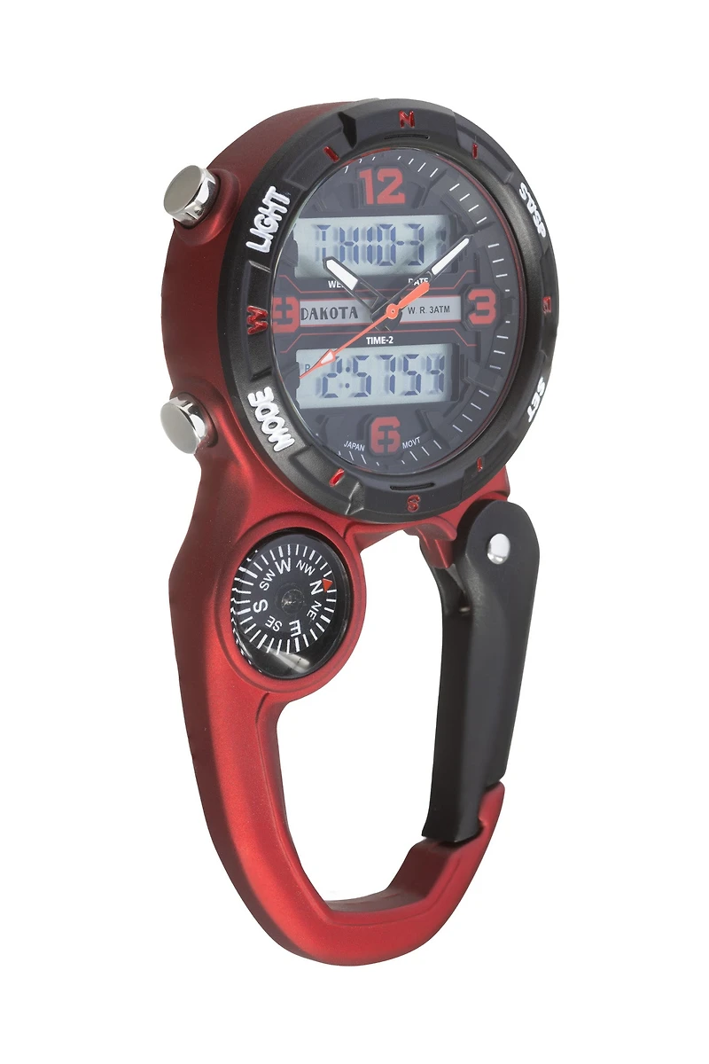 Ana Digi Miniclip - Red Case with Red/Black Dial and Normal LCD