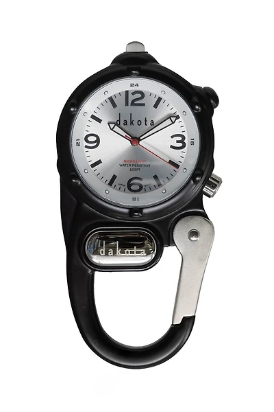 Sunray Miniclip - Black Case Silver Dial