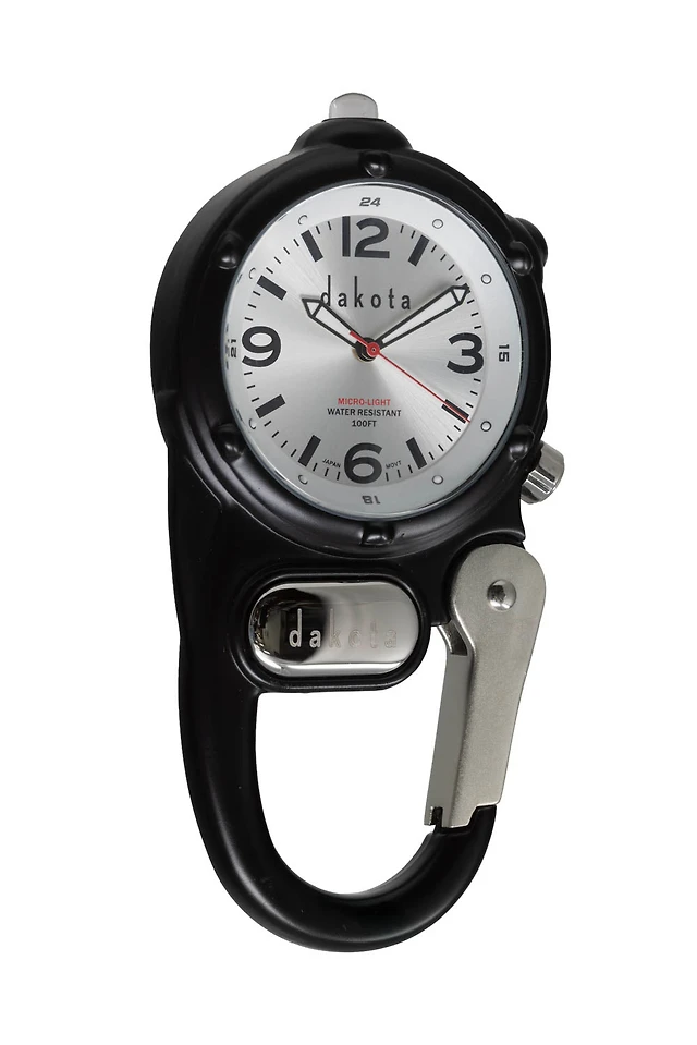 Sunray Miniclip - Black Case with Silver Dial