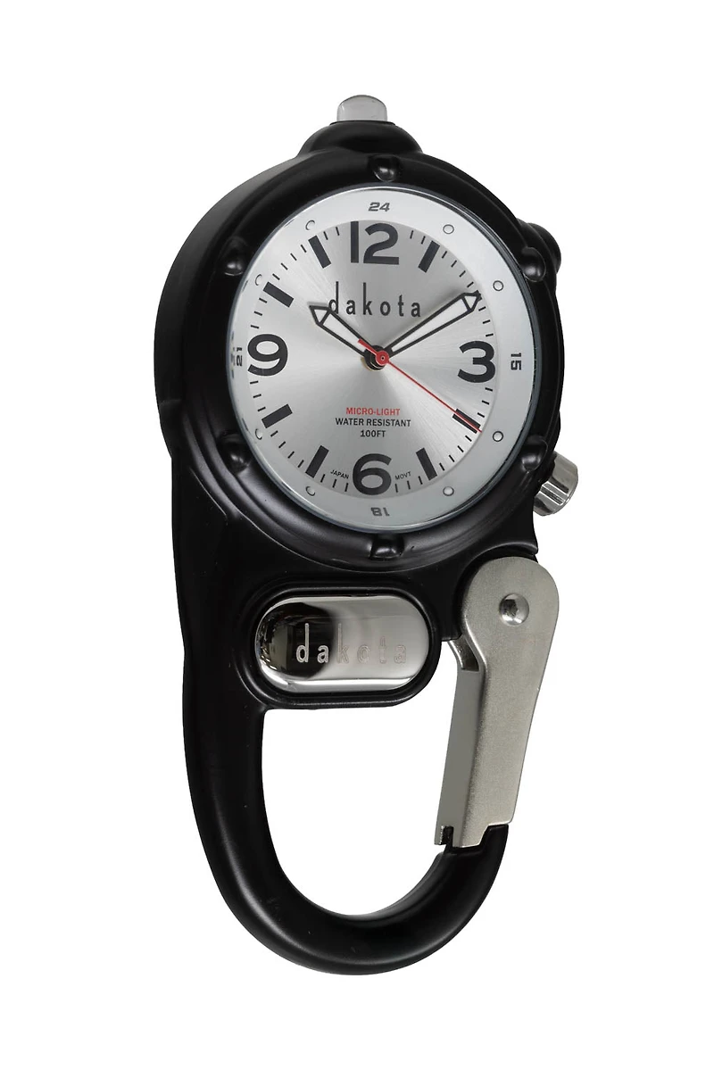 Sunray Miniclip - Black Case Silver Dial