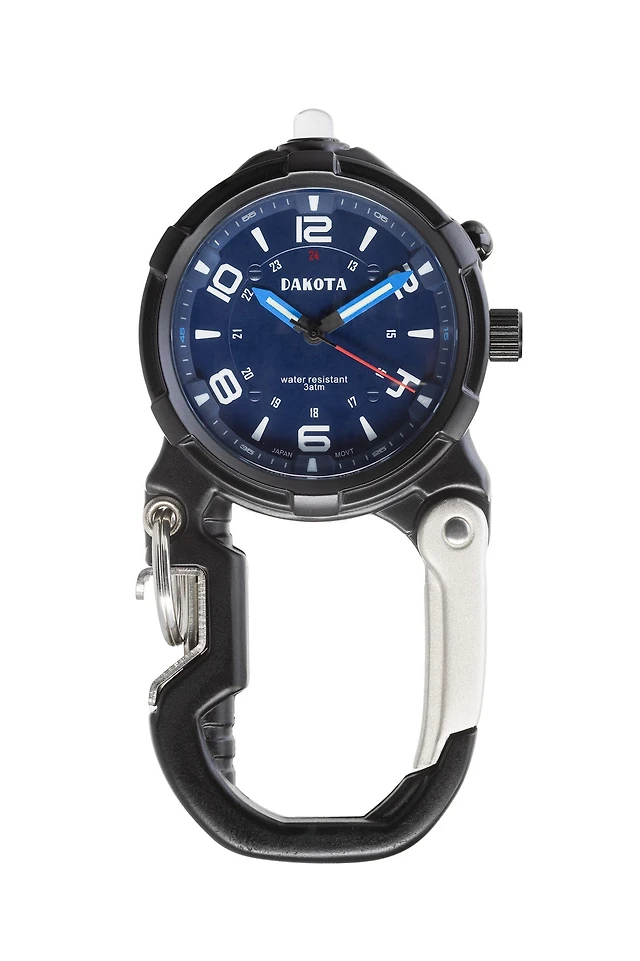 Bottle Opener Miniclip Microlight - Black Case Blue Dial