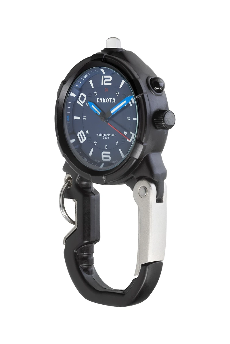 Bottle Opener Miniclip Microlight - Black Case Blue Dial