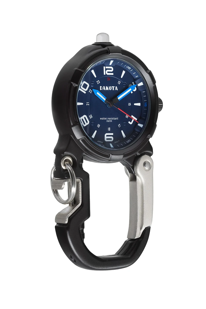 Bottle Opener Miniclip Microlight - Black Case Blue Dial