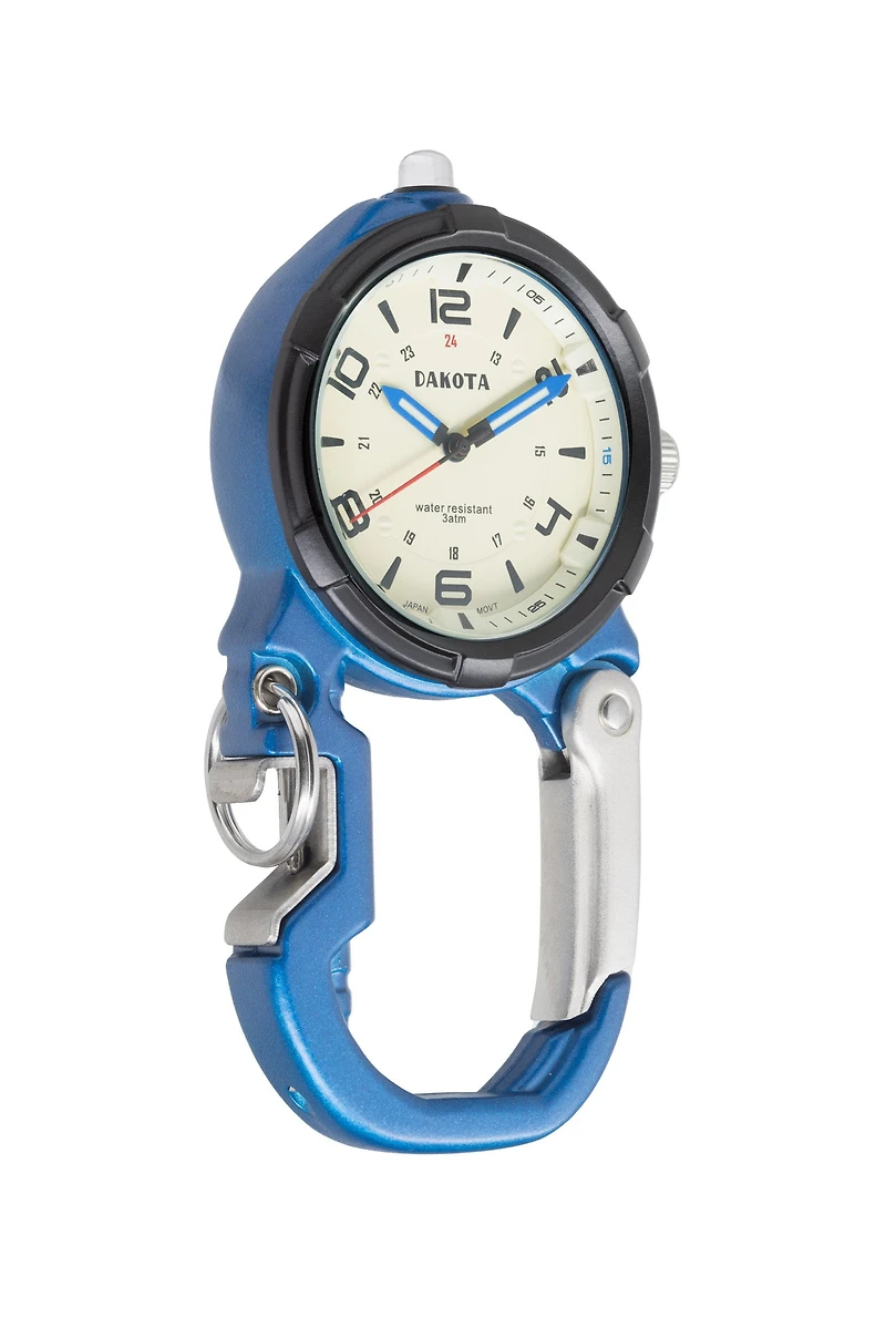 Bottle Opener Miniclip Microlight - Blue/Black Case Ivory Dial