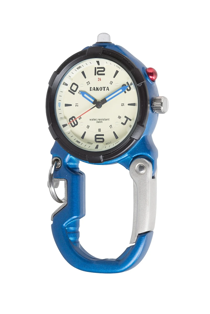 Bottle Opener Miniclip Microlight - Blue/Black Case Ivory Dial
