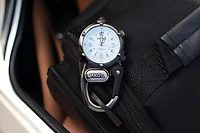 Miniclip Microlight - Antique Silver Case White Dial