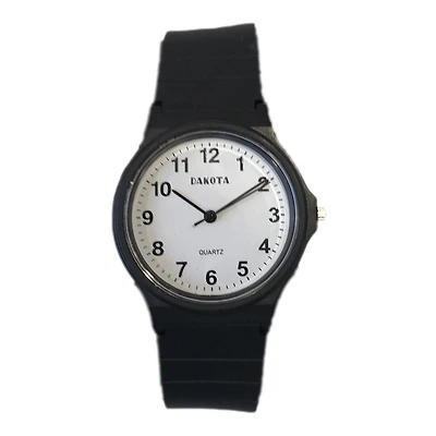 Everyday Plastic Sport - Easy Read - Black Case/White Dial