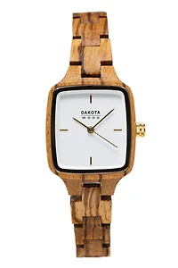 Small / Ladies Square Wood - Zebrawood