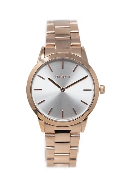 Midsize Sunray - Rose Gold Case/Band Silver Dial