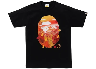 BAPE Japan Autumn Photo Ape Head Tee Black