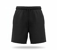 MANI Covered Rhinestone Sweat Shorts "Jet Black"
