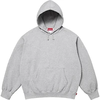 Supreme Satin Applique Hooded Sweatshirt (SS26) Heather Grey
