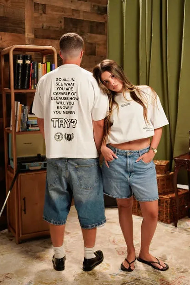 V!llage Try? White Tee
