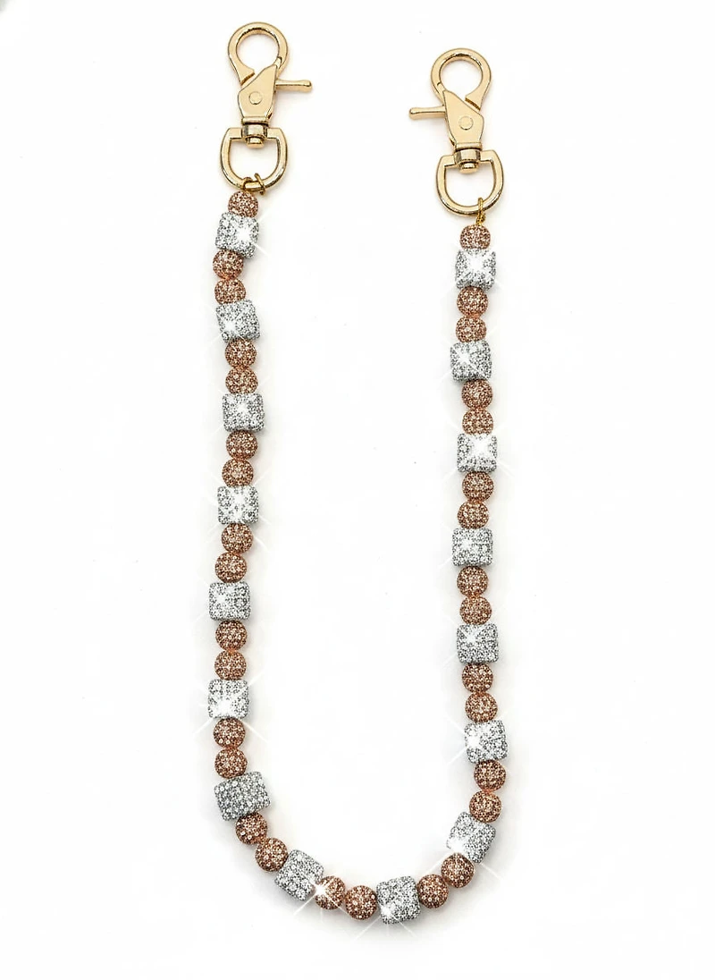 Large Pocket Chain Rose Gold Silver