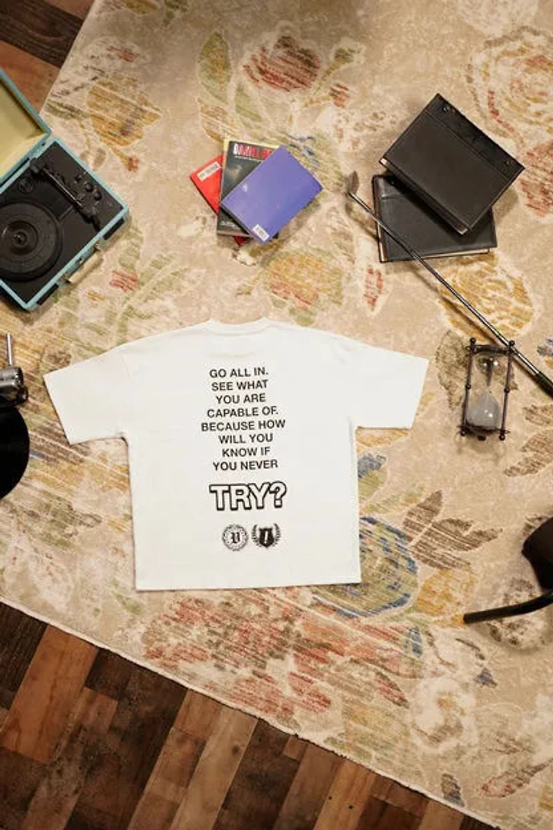 V!llage Try? White Tee
