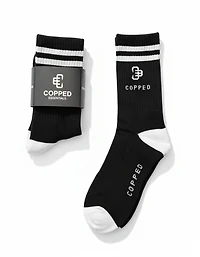 Copped Black / White Mid Socks 3-Pack