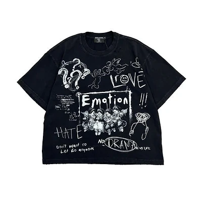 Mixed Emotions Black Chaos Tee