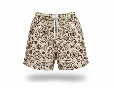 Copped Shorts Paisley Cream