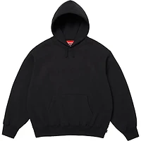Supreme Satin Applique Hooded Sweatshirt (SS26) Black