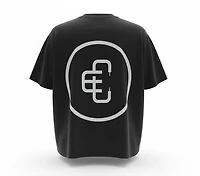 Copped Seamless Tee Single Layer Black Logo
