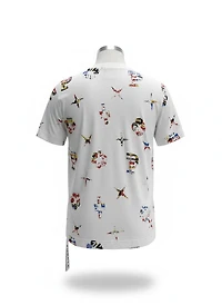 Purple Brand Textured Jersey Short Sleeve Tee Off White