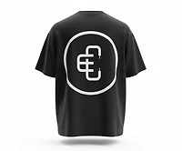 Copped Seamless Tee Single Layer Black White Logo
