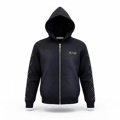 MANI Multi-Stone Zip-Up Hoodie