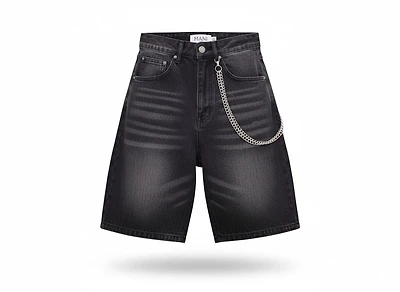 Mani Denim Shorts Black