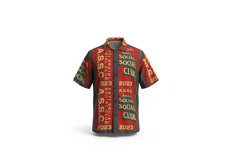 ASSC Pack Your Things Button Up Black Red