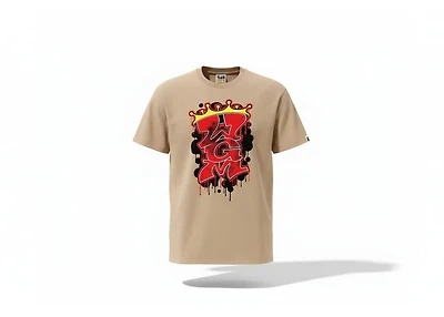 BAPE Bape Graffiti WGM Tee Beige