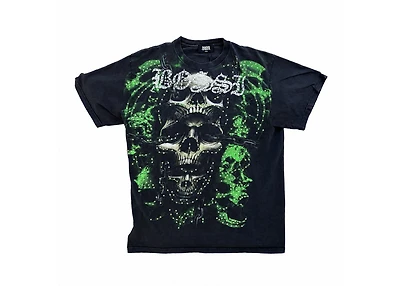 BOSSI Vintage Green Skulls Tee