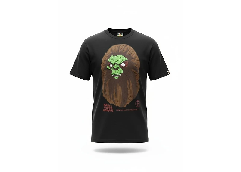 Bape Horror Mad Face Tee Black