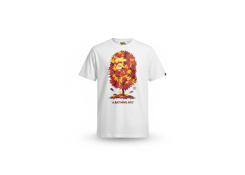 Bape Japan Autumn Tree Ape Head Tee White