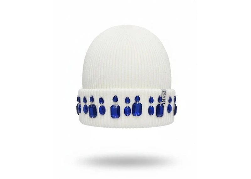 Mani Royalty Beanie v3 White / Blue