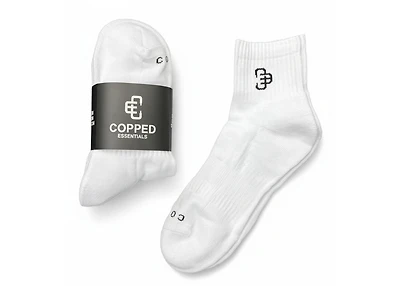 COPPED Low Socks White (4 Pack)