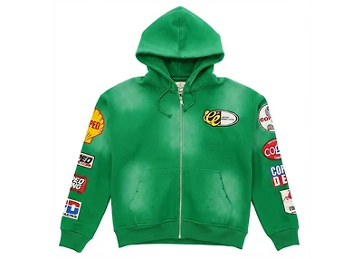 COPPED Motor Sports Zip-Up Hoodie Green