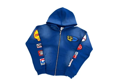 COPPED Motor Sports Zip-Up Hoodie Royal