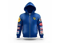 COPPED Motor Sports Zip-Up Hoodie Royal