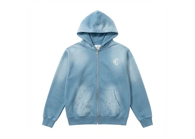 COPPED Zip-Up Hoodie Light Blue